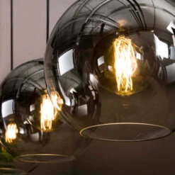 Eettafel Hanglamp Met Rookglas Bollen -Meubelverkoop eettafel hanglamp met rookglas bollen bubble shaded santa 05