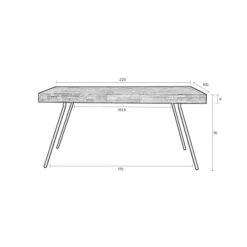 Gerecycled Teakhout Eettafel -Meubelverkoop eettafel van gerecycled teak hout suri lumz home 15 3