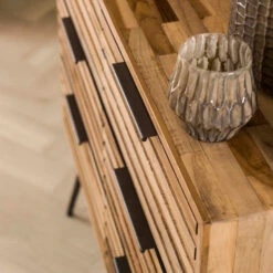 Eigentijdse Ladekast Met 6 Lades -Meubelverkoop eigentijdse ladekast met 6 lades teca strip giani 03