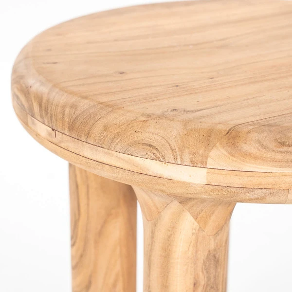 Ronde Bijzettafel Massief Acacia 6 Ronde Bijzettafel Massief Acacia - Afbeelding 4