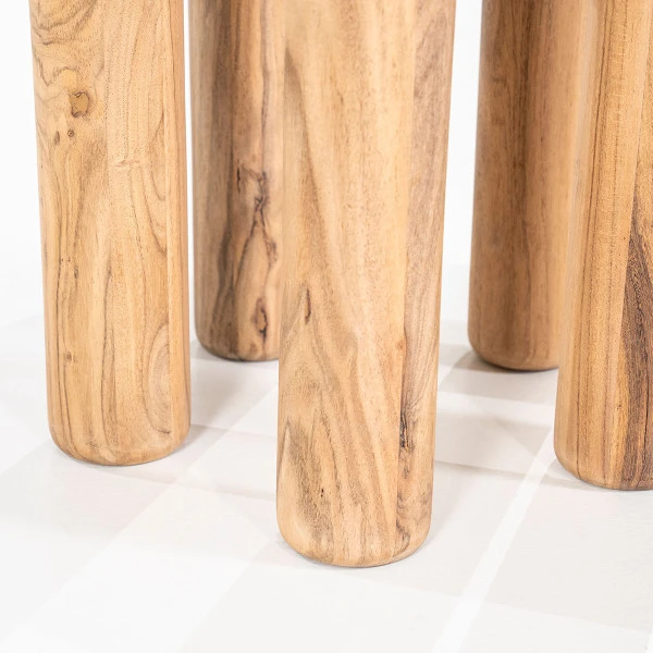 Ronde Bijzettafel Massief Acacia 7 Ronde Bijzettafel Massief Acacia - Afbeelding 5