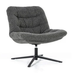 Moderne Draaistoel Boucle Stof -Meubelverkoop eleonora danica moderne draaistoel van zachte stof 02