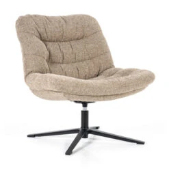 Moderne Draaistoel Boucle Stof -Meubelverkoop eleonora danica moderne draaistoel van zachte stof 03