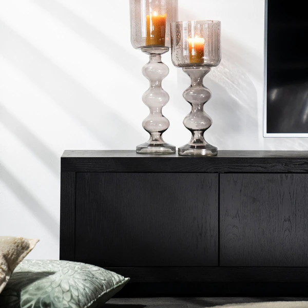 Tv-meubel Zwart Eiken 200 Cm 4 Tv-meubel Zwart Eiken 200 Cm - Afbeelding 2