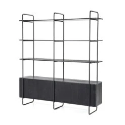 Stellingkast Mangohout -Meubelverkoop eleonora james stellingkast zwart mangohout 07 1