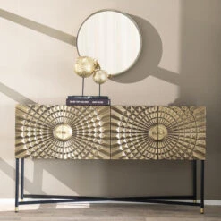 Goud Dressoir Op Hoge Poten -Meubelverkoop eleonora noa goud dressoir op hoge poten 03 1