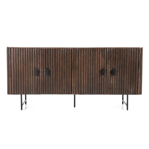 Dressoir Met Ronde Hoeken Donkerbruin 4 Dressoir Met Ronde Hoeken Donkerbruin - Afbeelding 2