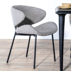 Boucle Eetkamerstoel Ronde Rug