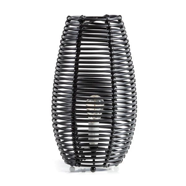 Zwarte Rotan Tafellamp 4 Zwarte Rotan Tafellamp - Afbeelding 2