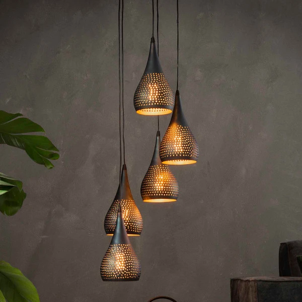 Trapse Druppelvormige Hanglamp 3 Trapse Druppelvormige Hanglamp