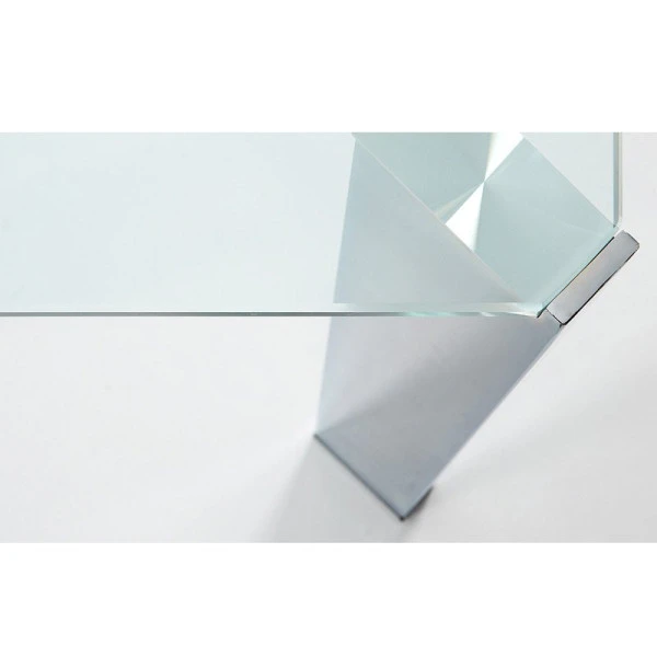 Eettafel Glas Met Chroom 4 Eettafel Glas Met Chroom - Afbeelding 2