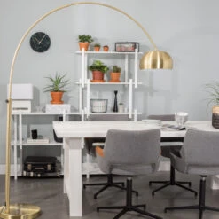 Zuiver Gouden Booglamp Modern -Meubelverkoop gouden booglamp modern zuiver metal bow 06