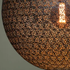 Grote Ronde Hanglamp Zwart Gaas -Meubelverkoop grote ronde hanglamp zwart gaas meshy bodio 03 2