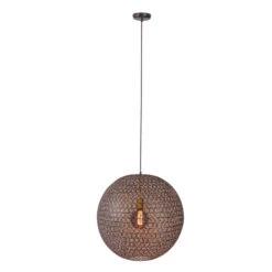 Grote Ronde Hanglamp Zwart Gaas -Meubelverkoop grote ronde hanglamp zwart gaas meshy bodio 07 2