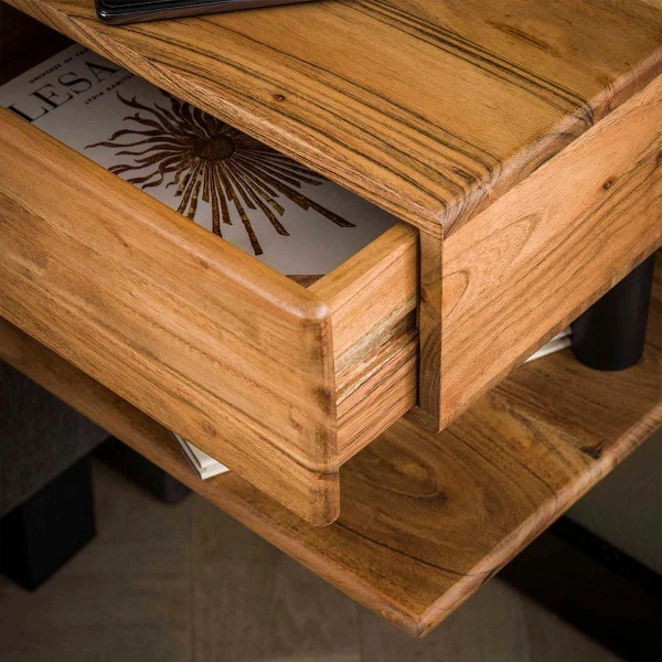 Hangend Nachtkastje Acacia Hout 6 Hangend Nachtkastje Acacia Hout - Afbeelding 4