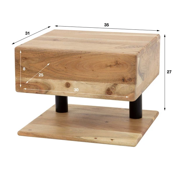 Hangend Nachtkastje Acacia Hout 8 Hangend Nachtkastje Acacia Hout - Afbeelding 6