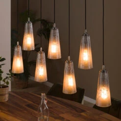Hanglamp 7L Glazen Kegels