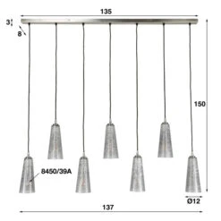 Hanglamp 7L Glazen Kegels 13 Hanglamp 7L Glazen Kegels -Meubelverkoop hanglamp 7l glazen kegels cone santa 06