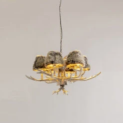 Kroonluchter Bont En Gewei 14 Kroonluchter Bont En Gewei -Meubelverkoop hanglamp huntsman 08