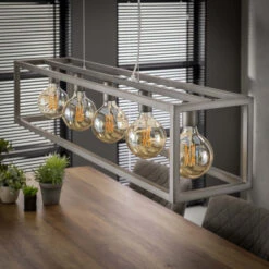 Industriele Lamp Rechthoekig -Meubelverkoop hanglamp met 5 lichtbronnen santa rumo 14