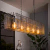 Hanglamp Met Spijlen Oud Zilver -Meubelverkoop hanglamp met spijlen oud zilver trax santa 01