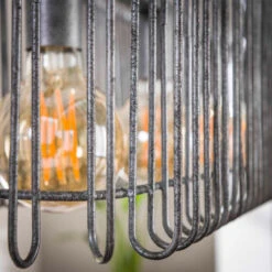 Hanglamp Met Spijlen Oud Zilver -Meubelverkoop hanglamp met spijlen oud zilver trax santa 04