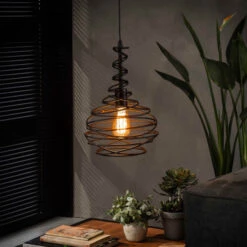 Hanglamp Zwart Staaldraad