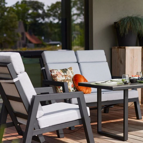 Buiten 2-zitsbank Met Kussens 4 Buiten 2-zitsbank Met Kussens - Afbeelding 2