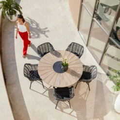 Wicker Tuintstoel Armleunigen -Meubelverkoop hartman cecilia wicker tuintstoel zwart 01 1