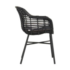 Wicker Tuintstoel Armleunigen -Meubelverkoop hartman cecilia wicker tuintstoel zwart 05 1