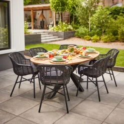 Wicker Tuintstoel Armleunigen -Meubelverkoop hartman cecilia wicker tuintstoel zwart 07 1