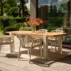 Robuuste Tuintafel Teak Met Wit -Meubelverkoop hartman esmee robuuste tuintafel teak met wit 01