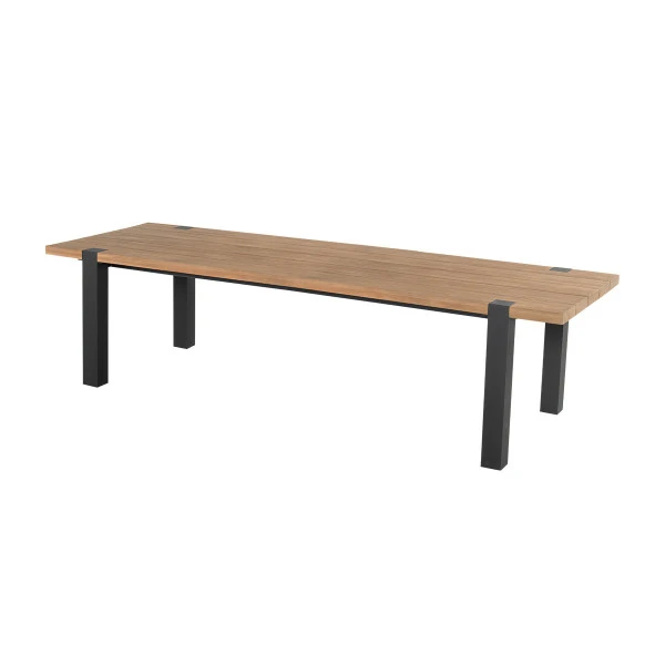 Robuuste Tuintafel Teakhout Zwart 6 Robuuste Tuintafel Teakhout Zwart - Afbeelding 4
