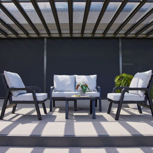 Kunststof Loungeset Met 2-zits Bank 3 Kunststof Loungeset Met 2-zits Bank