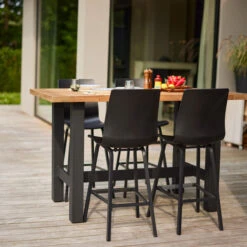 Barstoel Voor Buiten -Meubelverkoop hartman sophie wave barkruk buiten zwart 04 1