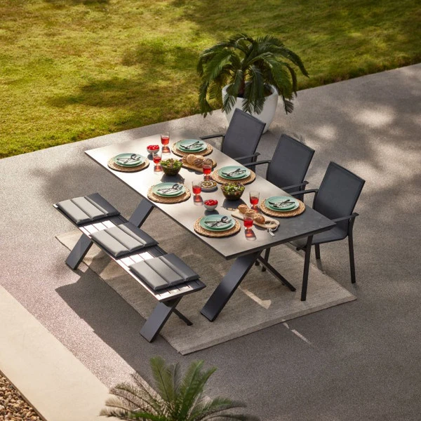 Tuin Eetbank Aluminium 5 Tuin Eetbank Aluminium - Afbeelding 3