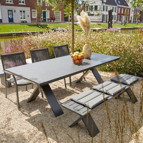 Tuin Eetbank Aluminium 4 Tuin Eetbank Aluminium - Afbeelding 2