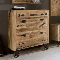 Industriële Schoenenkast Op Wielen