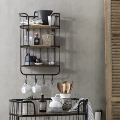 Industrieel Wandrek Met Haken -Meubelverkoop industrieel wandrek met haken bogor lavis 10