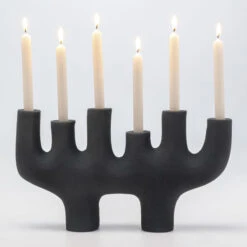 Kaarsenhouder Zwart -Meubelverkoop kare design 6sticker s kaarsenhouder zwart 01