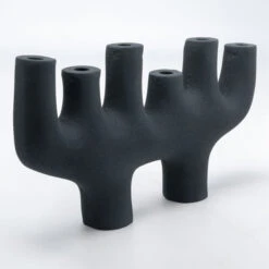 Kaarsenhouder Zwart -Meubelverkoop kare design 6sticker s kaarsenhouder zwart 03