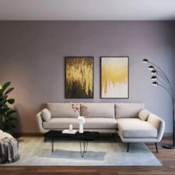 Schilderij Goud Zwart -Meubelverkoop kare design abstract black schilderij goud zwart 07