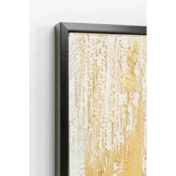 Schilderij Goud Wit -Meubelverkoop kare design abstract white schilderij goud wit 07