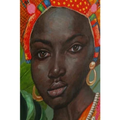 Schilderij Afrikaanse Vrouw -Meubelverkoop kare design african beauty schilderij afrikaanse vrouw 07