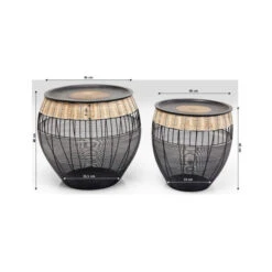 Afrikaanse Salontafel Set -Meubelverkoop kare design african drums afrikaanse salontafelset 07