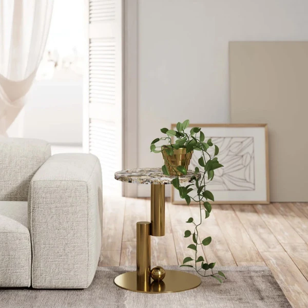 Agaat Tafeltje Met Goud 4 Agaat Tafeltje Met Goud - Afbeelding 2