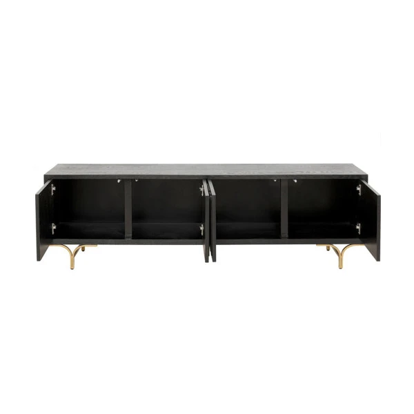 Tv-meubel Van Zwart Hout 6 Tv-meubel Van Zwart Hout - Afbeelding 4