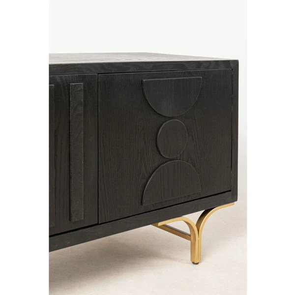 Tv-meubel Van Zwart Hout 8 Tv-meubel Van Zwart Hout - Afbeelding 6