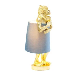 Gouden Aap Lamp Met Blauwe Kap -Meubelverkoop kare design animal gouden aap lamp 61602 006