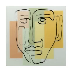 Schilderij Gezicht Lijnen